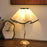 Nordic 7W Petal Umbrella Table Lamp 3-Level Dimmable Bedside Lamp Fabric Lampshade Ambient Night Light with Metal Base for Bedroom - EU Plug - 4