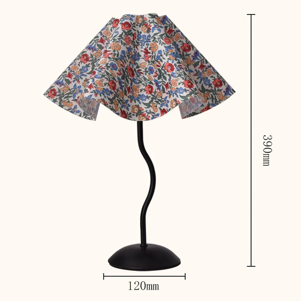 12W Petal Ambient Night Light 3 Level Dimmable Bedroom Bedside Lamp Flicker-Free Eye-Care Petal Table Lamp, EU Plug - Rustic Petal Lampshade - 7