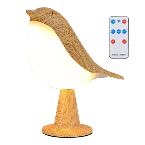 Creative Magpie Aromatherapy LED Car Decor Light Touch  /  Remote Control 3-Color Atmosphere Desk Lamp Rechargeable Bird Night Light - Maple Color - 1