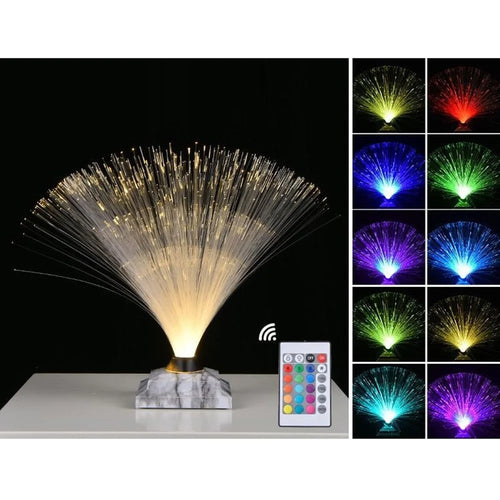LED Fiber Optic Lamp Starry Sky Atmosphere Light RGB Colorful Touch  /  Remote Control Night Light for Room Decoration - Marble Color - 1