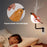 Creative LED Magpie Wall Lamp with Sound Touch  /  Remote Control Night Light USB Charging Aromatherapy Decor Light - Yellow Wood Grain - 3