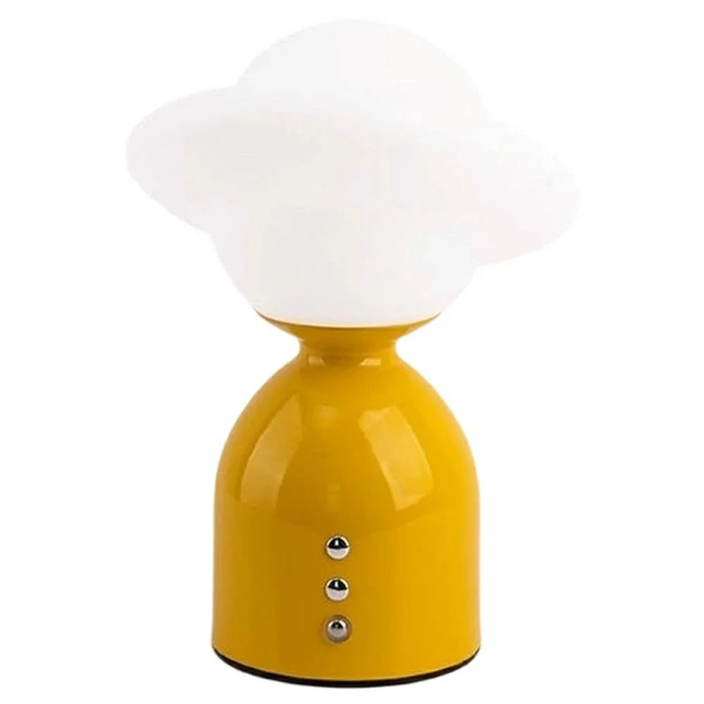 Modern Minimalist Night Light Bedside Table Lamp with Touch Control 3 Color Temperatures Desk Light - Yellow - 1