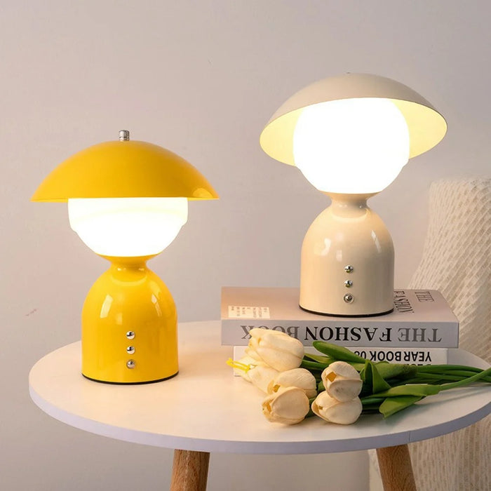 Creative Decorative Bedside Light with Lampshade / Touch Control / 3 Color Dimming Modern Table Lamp - Yellow - 5