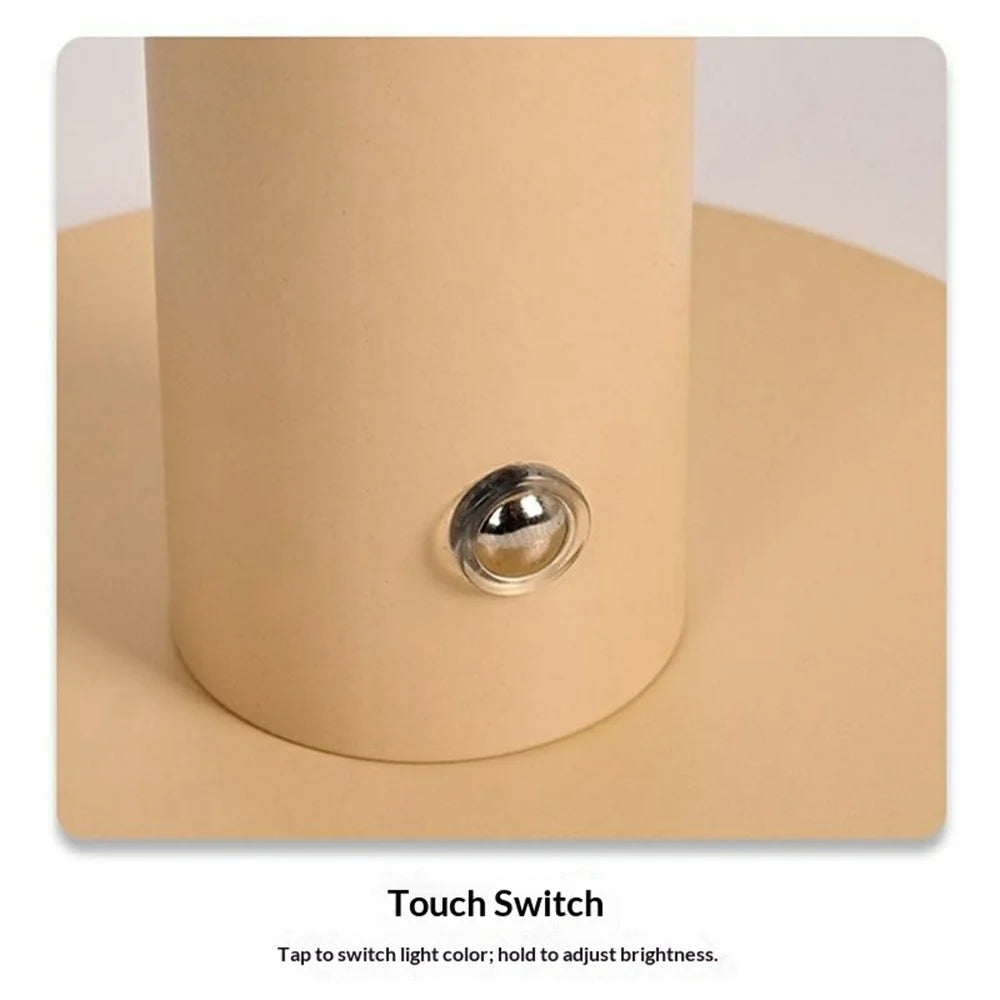 Cream Glass Table Lamp Eye-Care Bedside Light Atmosphere Night Lamp for Bedroom / Coffee Shop - Cream Color - 3