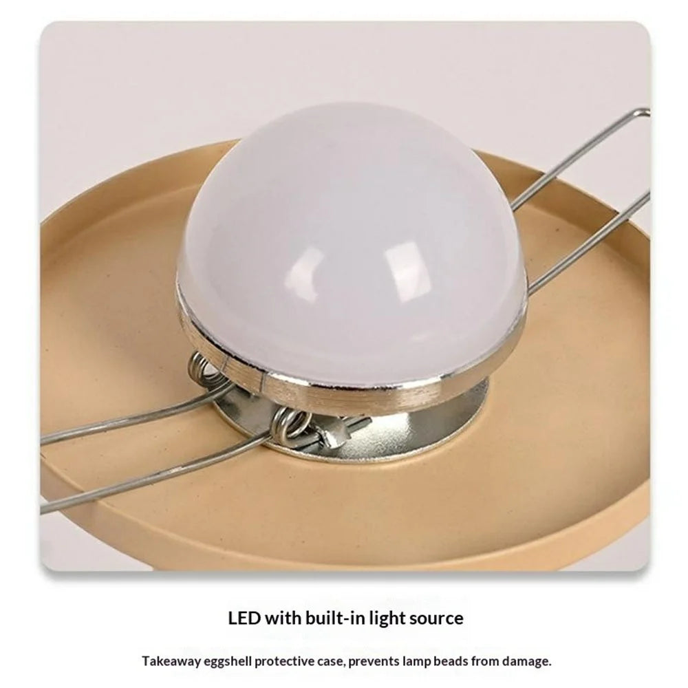 Cream Glass Table Lamp Eye-Care Bedside Light Atmosphere Night Lamp for Bedroom / Coffee Shop - Cream Color - 4