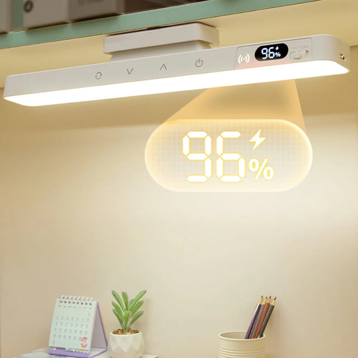 A29R Stepless Dimmable LED Desk Lamp 5 Color Temperature Display Long Bar Magnetic Light Touch Control  /  Remote Control - White - 5