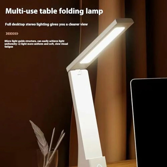 Eye Protection Rechargeable LED Desk Lamp for Children Reading Foldable Eye Care Study Light - White - 4