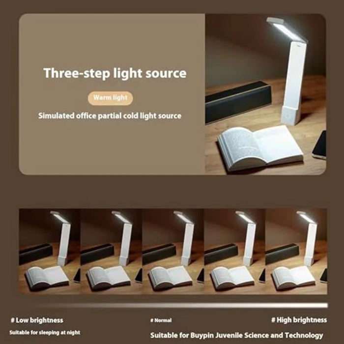 Eye Protection Rechargeable LED Desk Lamp for Children Reading Foldable Eye Care Study Light - White - 5