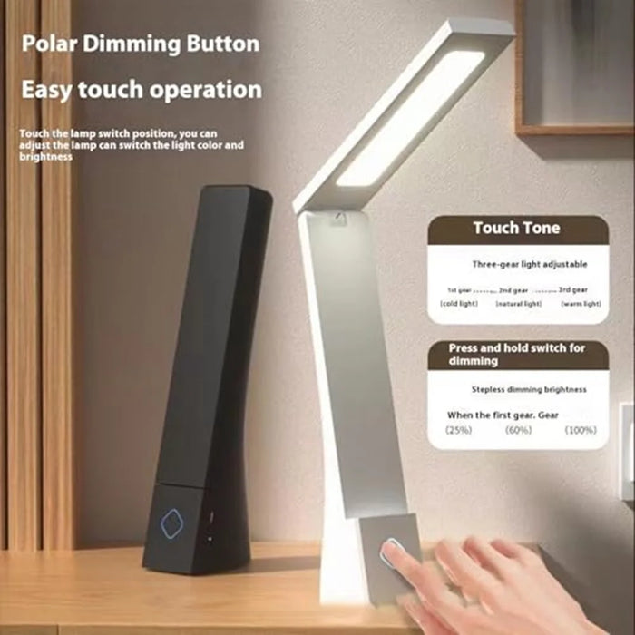 Eye Protection Rechargeable LED Desk Lamp for Children Reading Foldable Eye Care Study Light - White - 7