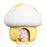 TW-L94 Cute Mushroom Shape Night Light for Kids Room Touch Control Silicone Bedside Table Lamp with Timer - Yellow - 2