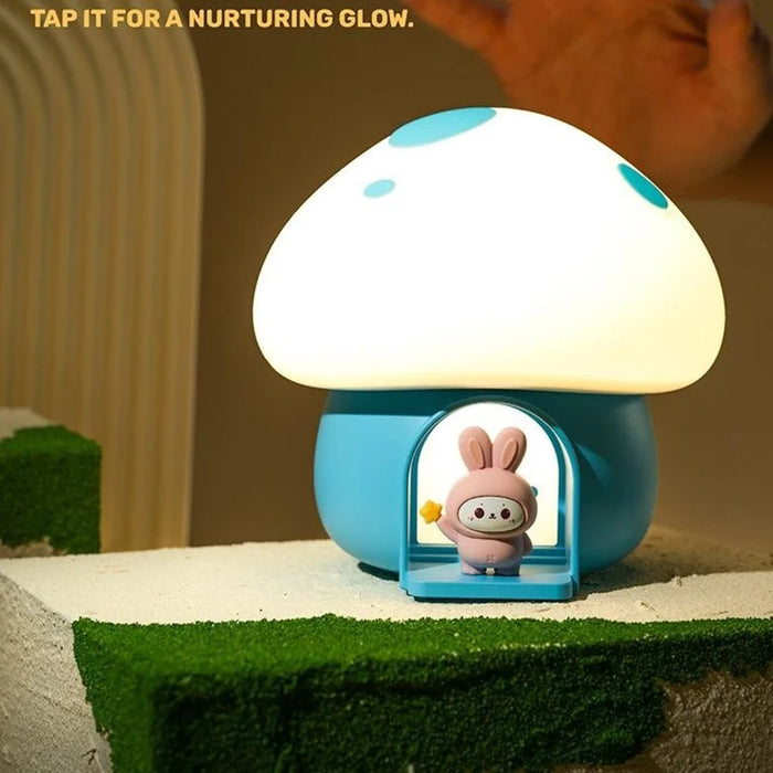 TW-L94 Cute Mushroom Shape Night Light for Kids Room Touch Control Silicone Bedside Table Lamp with Timer - Yellow - 4