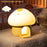 TW-L94 Cute Mushroom Shape Night Light for Kids Room Touch Control Silicone Bedside Table Lamp with Timer - Yellow - 7