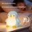 7 Color Changing Penguin Shape Silicone Night Light Tap Control Bedside Lamp with Timer for Children's Bedroom - Blue - 3