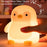 7 Color Changing Penguin Shape Silicone Night Light Tap Control Bedside Lamp with Timer for Children's Bedroom - Blue - 4