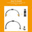 F-700 Crescent Shape Eye Protection Foldable Desktop Nail Light with Phone Clip for Nail Art / Eyelash Extension / Tattoo - US Plug/Large/Black - 6
