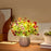Glowing Violet Flower Pot Lamp Artificial Plant Table Light Ambient Decoration Desk Lamp For Home Dining - EU Plug - 2