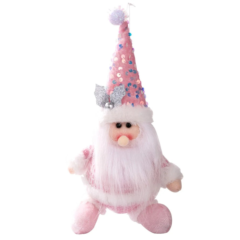 Santa Claus / Snowman / Elk Hanging Pendant Sequin Decor Christmas Tree Doll Ornament - Santa Claus - 1
