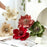 Christmas Artificial Magnolia Flower Xmas Tree Decoration Holiday Ornament - Red - 2