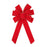 10-Loop Bow Large Velvet Christmas Bow with Glitter Gold Edge Xmas Tree Top Bow Front Door Decor - Red - 1