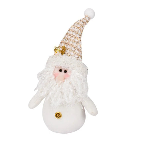 Christmas Gnome Figurine Plush Ornaments Holiday Decoration Gift Set Desktop Display - Santa Claus - 1