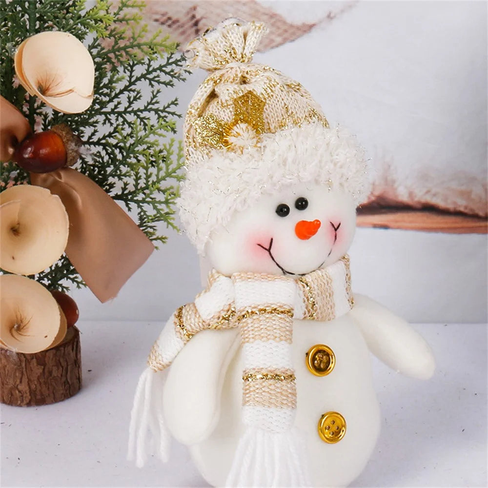 Christmas Gnome Figurine Plush Ornaments Holiday Decoration Gift Set Desktop Display - Santa Claus - 4