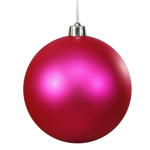 20cm Large Christmas Ball Matte Finish New Year Decoration Hanging Ball - Rose - 1
