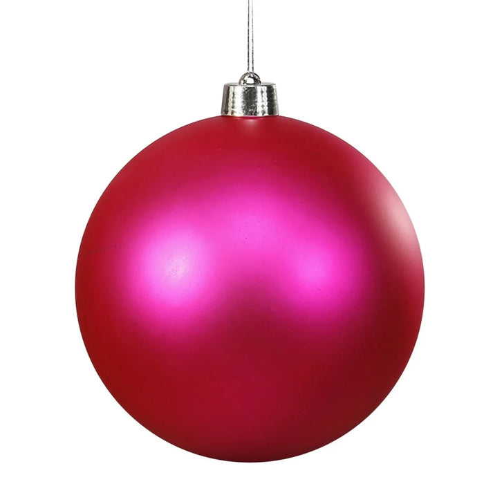 20cm Large Christmas Ball Matte Finish New Year Decoration Hanging Ball - Rose - 1