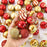 50Pcs 4cm Christmas Ball Ornaments Set Electroplated Painted Xmas Tree Hanging Ball - Red / Gold - 3