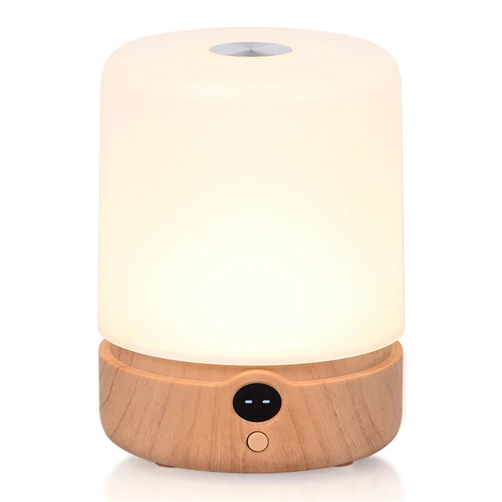 F3 Wood Grain RGB Timing Night Light Touch Control Desktop LED Ambient Lamp for Bedroom Living Room - 1