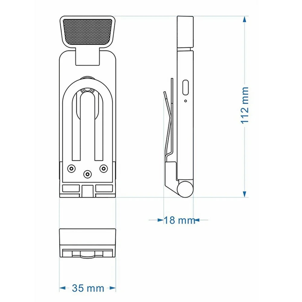 B303 Mini USB Rechargeable Clip LED Reading Light 200mAh 6 Brightness Levels Warm Light for Books - White - 6