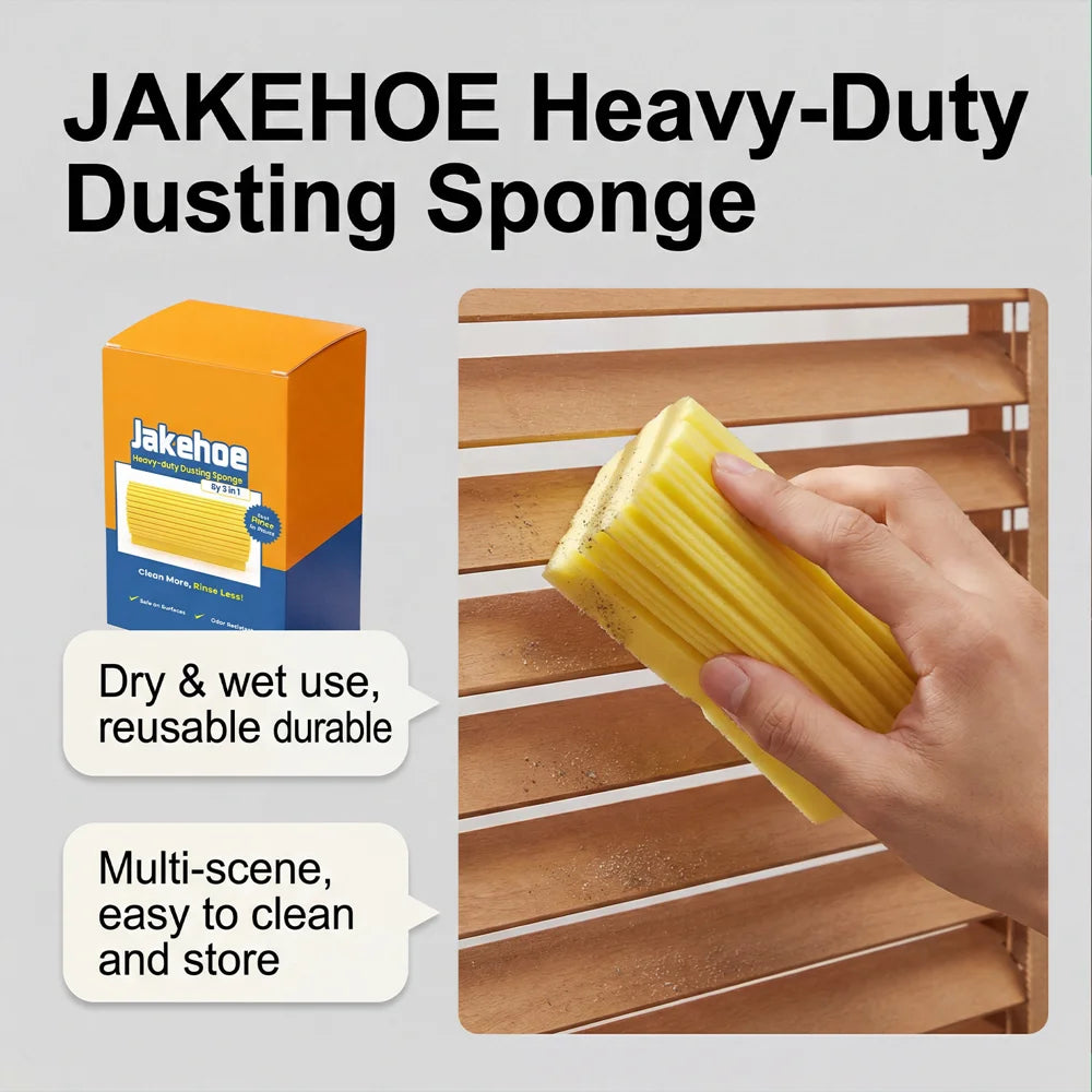 JAKEHOE Reusable PVA Cleaning Sponge Multifunctional Household Dust Removal Tool - Yellow - 4