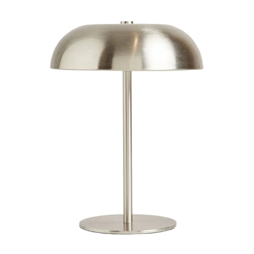 7037 Mushroom Shape LED Table Lamp Rechargeable 3 Color Temperature Touch Control Desk Light for Bedroom Restaurant Cafe - Silver - 1