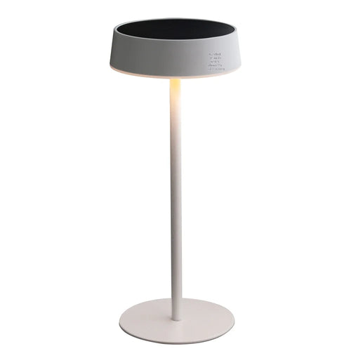 7018 Solar Table Lamp 3-Color Dimmable LED Desk Light for Dining Room Outdoor Camping - White - 1