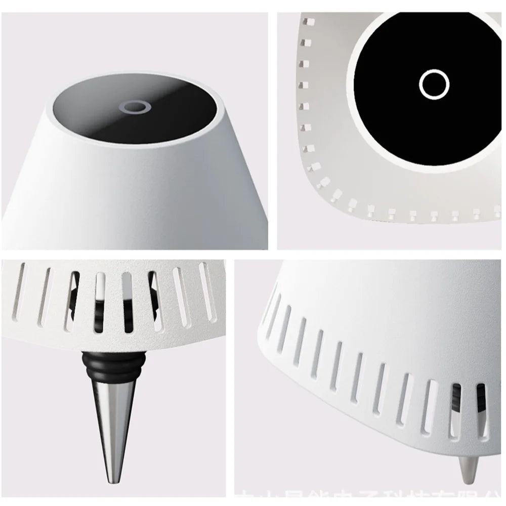 8113 Minimalist Wine Bottle Lamp 3-Color Touch Control Ambient Lamp for Dining Room Living Room - White - 5