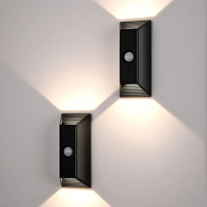 MZ-L5101 PIR Motion Sensor LED Wall Light Dimmable Wireless Remote Control Magnetic Mount Lamp - Black - 5