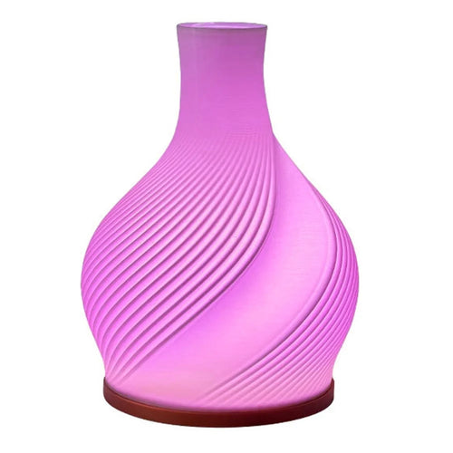 LED Atmosphere Light Vase Table Lamp 3 Colors Dimmable USB Night Light for Bedroom Decoration - Pink - 1