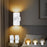 YSJ-008 2Pcs Motion Sensor LED Night Light Magnetic Wall Lamp Dimmable 3 Color Temperature Dual Direction Light - White - 1