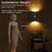 YSJ-008 2Pcs Motion Sensor LED Night Light Magnetic Wall Lamp Dimmable 3 Color Temperature Dual Direction Light - White - 3