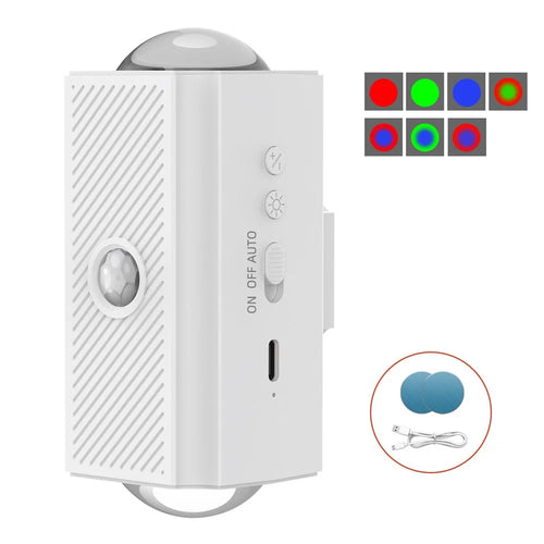 YSJ-010A 1Pc Smart Motion Sensor Night Light RGB Gradient Ambient Lighting Magnetic Wall Light for Corridor Stairs - 1