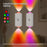 YSJ-010A 1Pc Smart Motion Sensor Night Light RGB Gradient Ambient Lighting Magnetic Wall Light for Corridor Stairs - 2