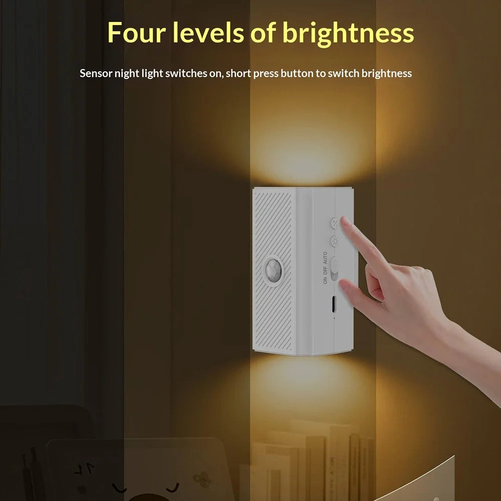 YSJ-010B 1Pc Smart Motion Sensor Wall Light Magnetic Rechargeable LED Night Light for Hallway Bedroom - 2