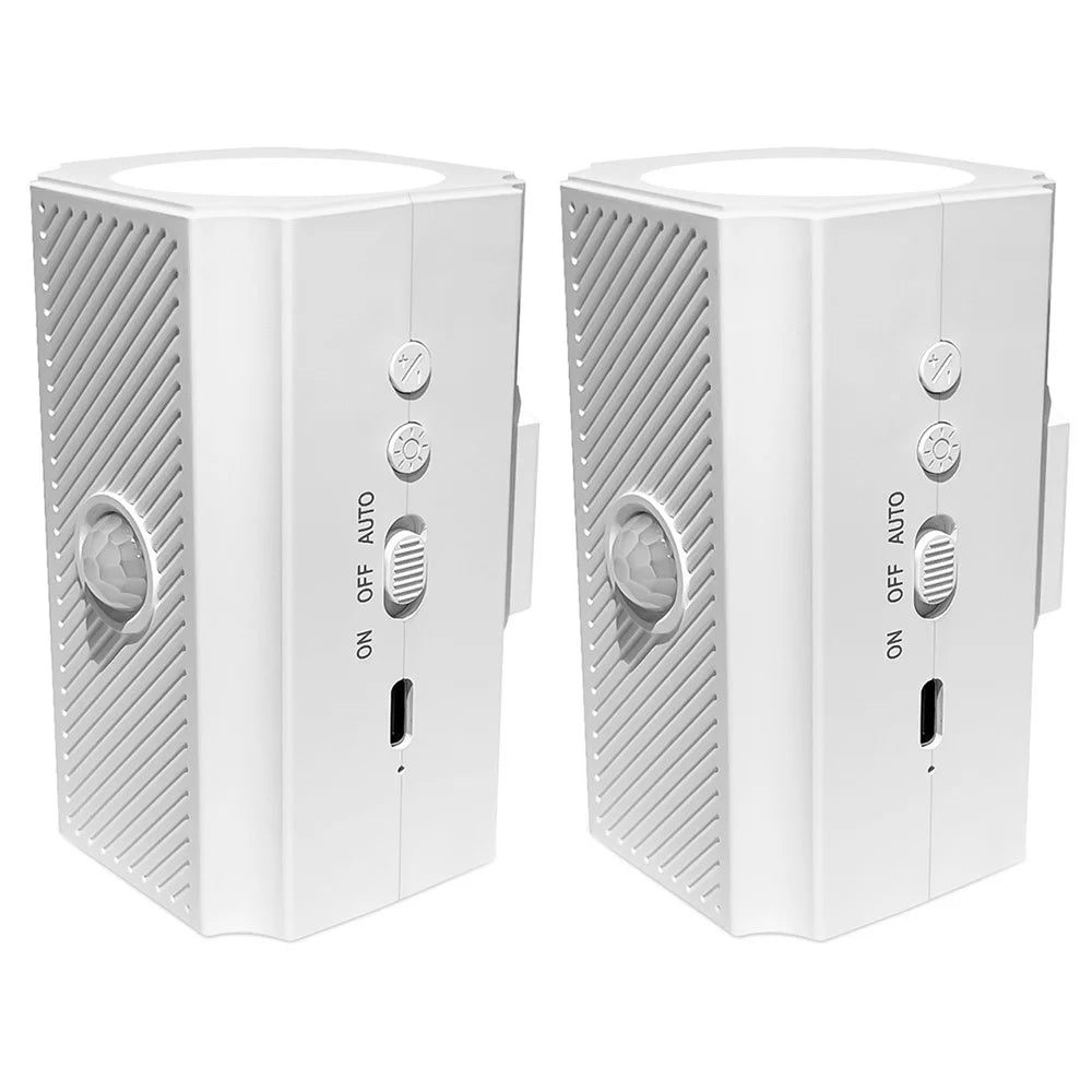 YSJ-010B 2Pcs Smart Motion Sensor Wall Light Magnetic Rechargeable LED Night Light for Hallway Bedroom - 1