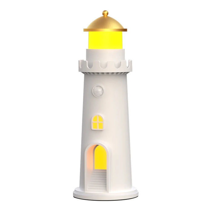 YSJ-016 Smart Motion Sensor Moon Light Lighthouse Shaped Night Light Projector Timer Warm Light for Bedroom - 1