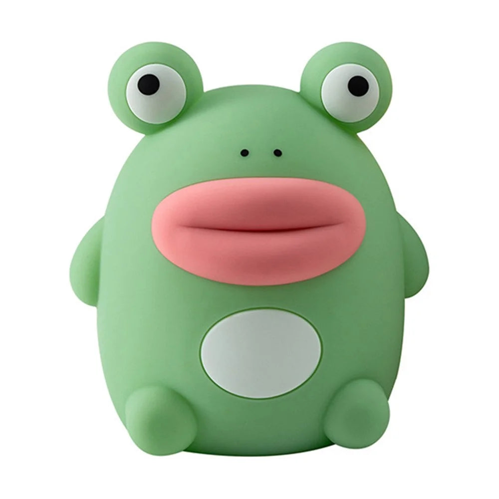 PP-D10 Frog Shape Night Light 3-Brightness Levels RGB Color Changing Remote Control Silicone Touch Lamp for Kids Bedroom - 1
