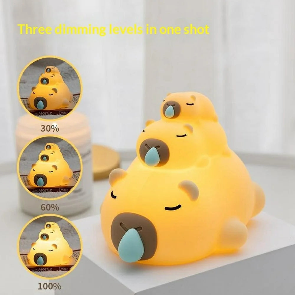 PP-D05 Remote Control RGB Cartoon Animal-Shaped Night Light Silicone 3-Brightness Levels 1200mAh Pat Lamp for Bedroom Desktop - 3