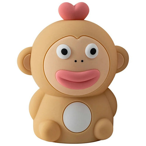PP-D09 Colorful RGB Remote Control Cute Cartoon Monkey-Shaped Pat Lamp 1200mAh Type-C Charging Night Light for Bedroom - 1