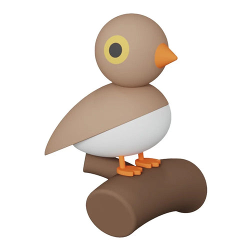 L2601 Cartoon Lucky Bird Shape Smart Radar Motion Sensor Night Light 800mAh Battery Rechargeable LED Decorative Lamp for Bedroom - Coffee - 1