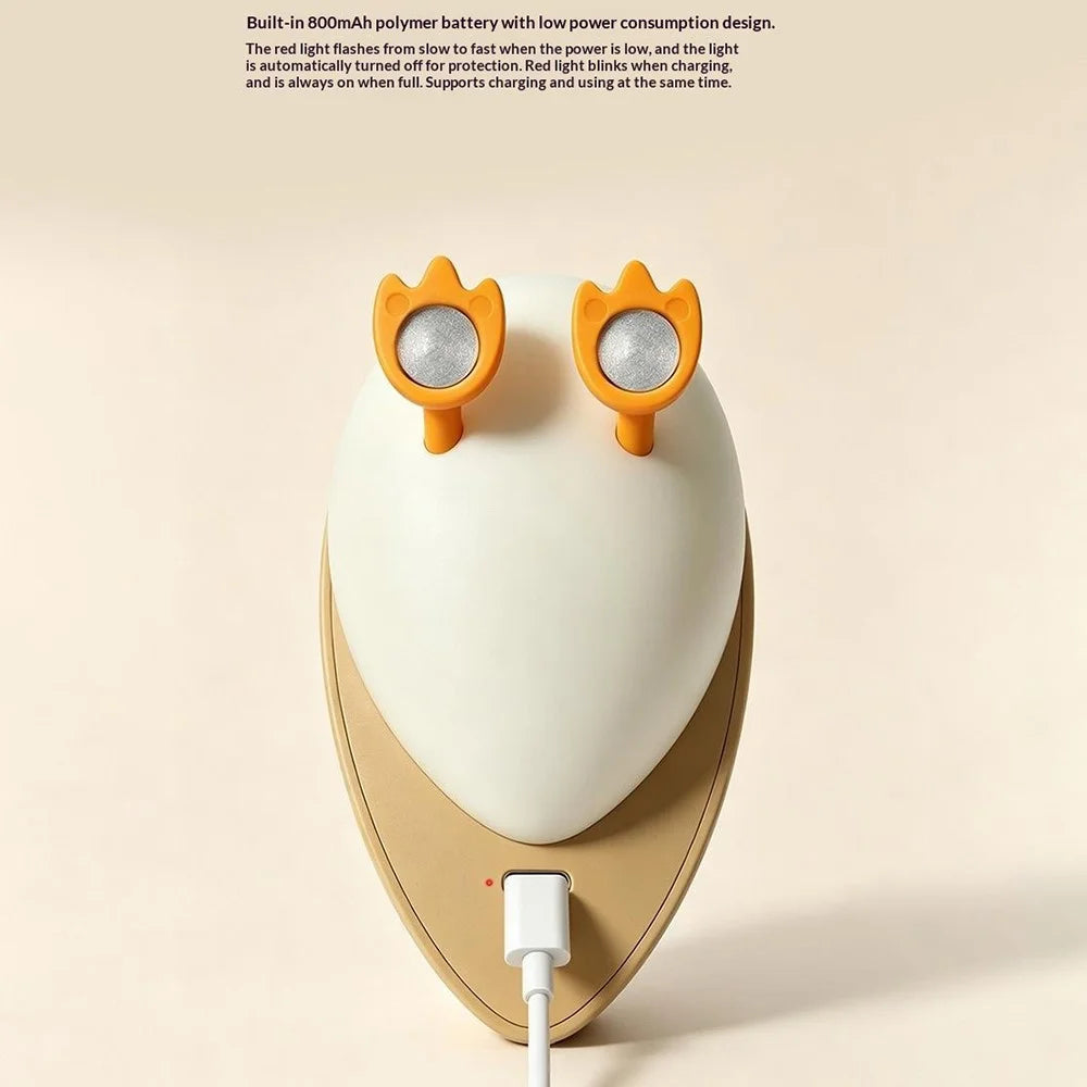 L2601 Cartoon Lucky Bird Shape Smart Radar Motion Sensor Night Light 800mAh Battery Rechargeable LED Decorative Lamp for Bedroom - Coffee - 7