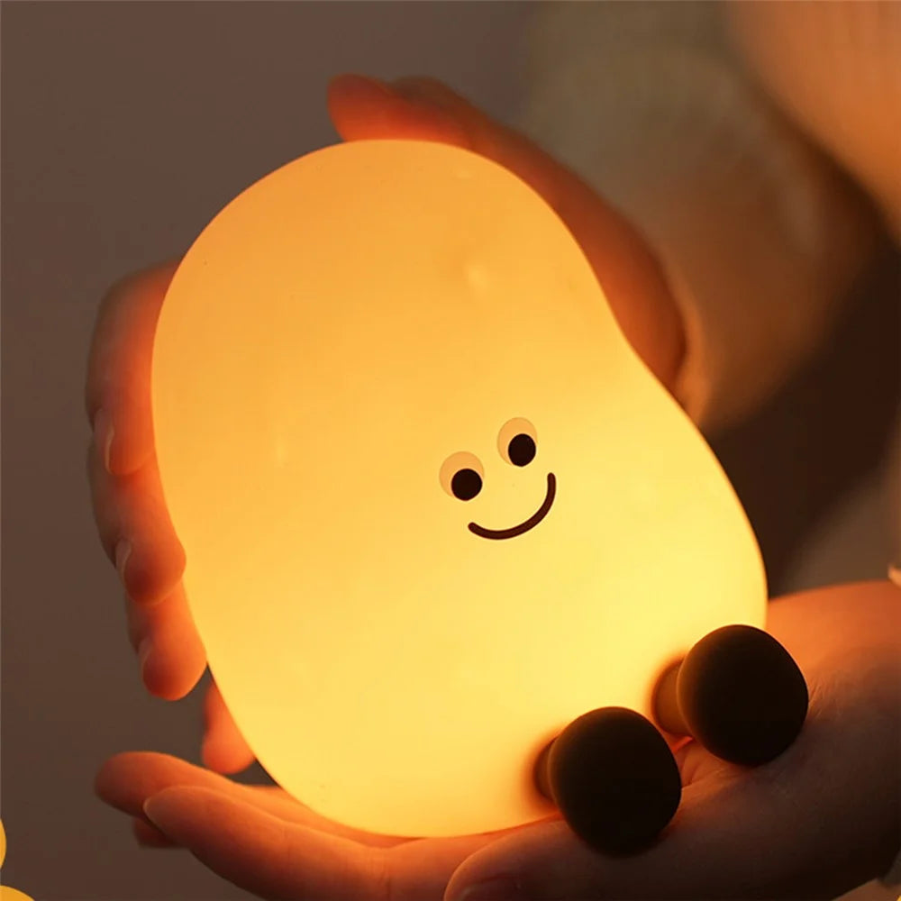 JXJA090 7-Color Lighting Potato-Shaped Sleep Lamp Touch Control 1200mAh Rechargeable LED Night Light for Bedroom - 6