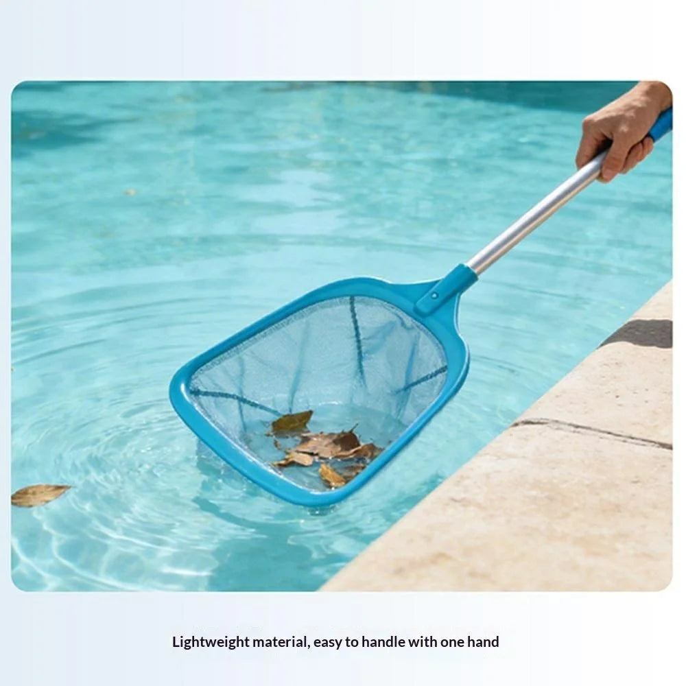 Swimming Pool Skimmer Net 65.7x27cm Fine Mesh Cleaning Tool Aluminum Handle for Leaves, Bugs, Debris - 3